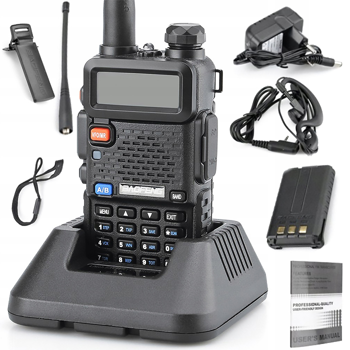 

Baofeng UV-5R Ht 8W Radio Skaner Policja Pogotowie