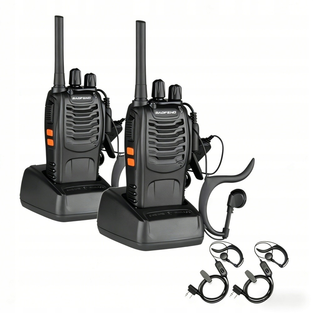 2X Walkie Talkie Walkie-talkie Radio Baofeng Long Range Headphones