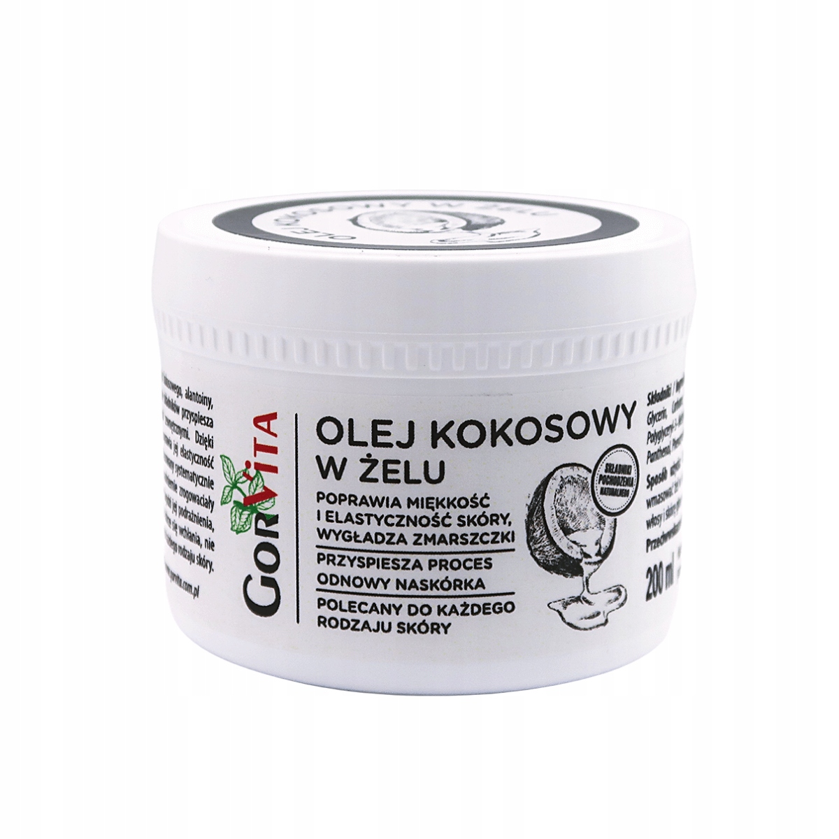 OLEJ KOKOSOWY ŻEL Włosy Skóra Regeneracja GORVITA