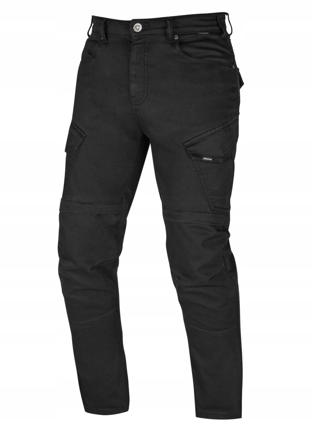 Seca Squadron Džíny Pánské Moto Kalhoty Černé