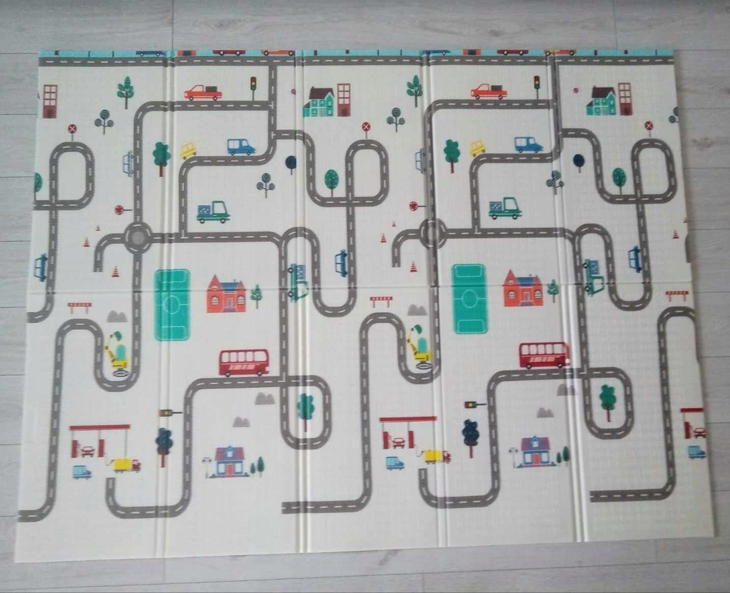 mega Duża DWUSTRONNA MATA piankowa EDUKACYJNA SKŁADANA 200 x 150 cm XPE Certyfikaty, opinie, atesty CE EN 71
