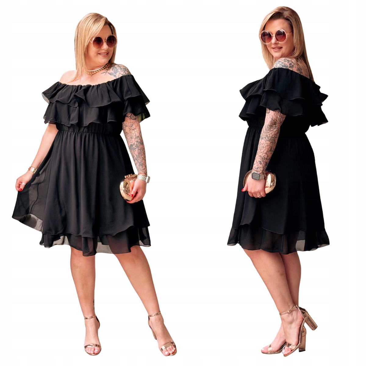 Šaty Plus Size Cavaricci Španělka Velké velikosti Černá