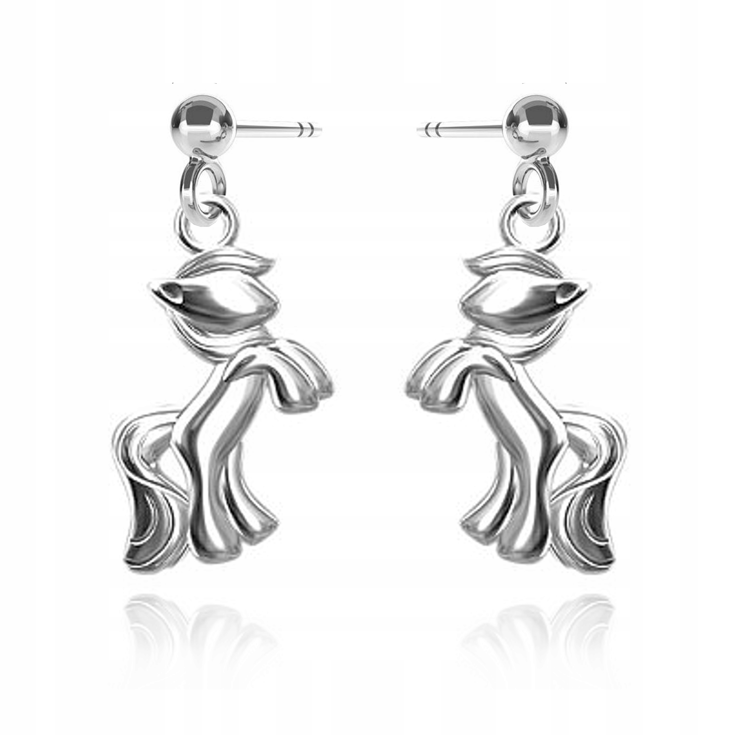 

Kolczyki Sztyft Konik Kucyk Pony srebro 925