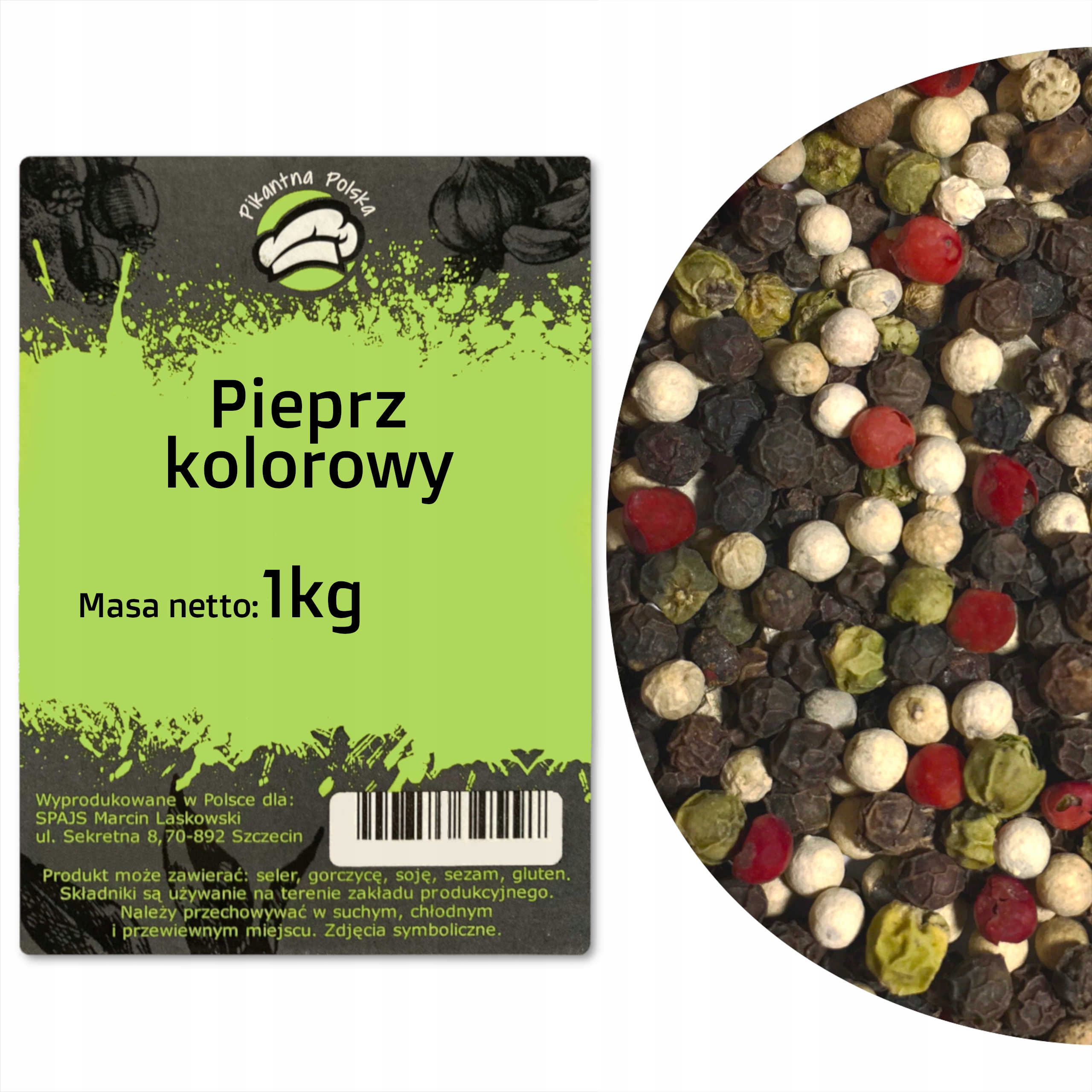 Levně Pepř barevný zrnitý 1 kg Pikantna Polska