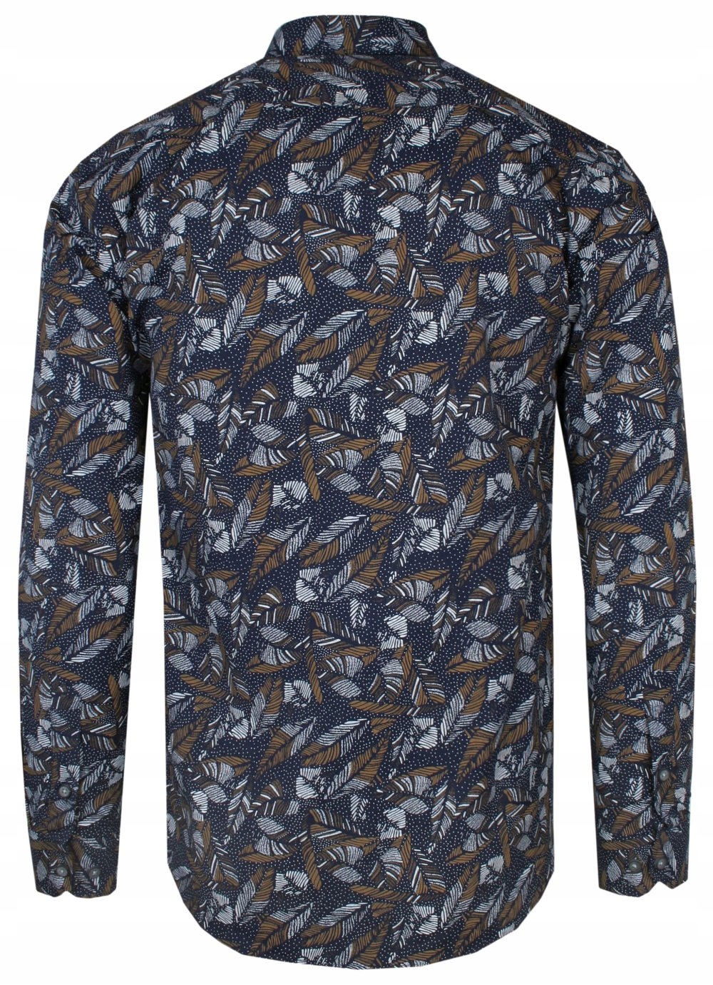 Koszula Męska w Listki -RIGON 45/176-182 (reg) Rozmiar kołnierzyka 45