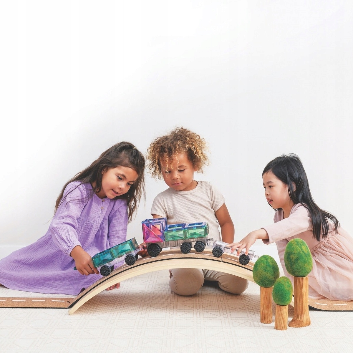 Magnetyczne klocki konstrukcyjne Connetix - Rainbow Transport 50 el. Liczba elementów 50 szt.