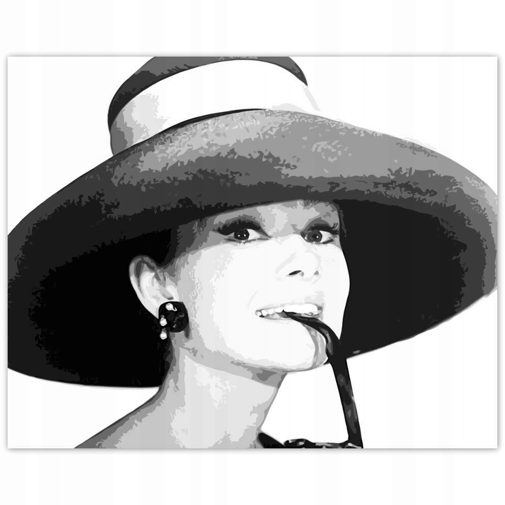 

Plakat 50x40 Hepburn z kapeluszem