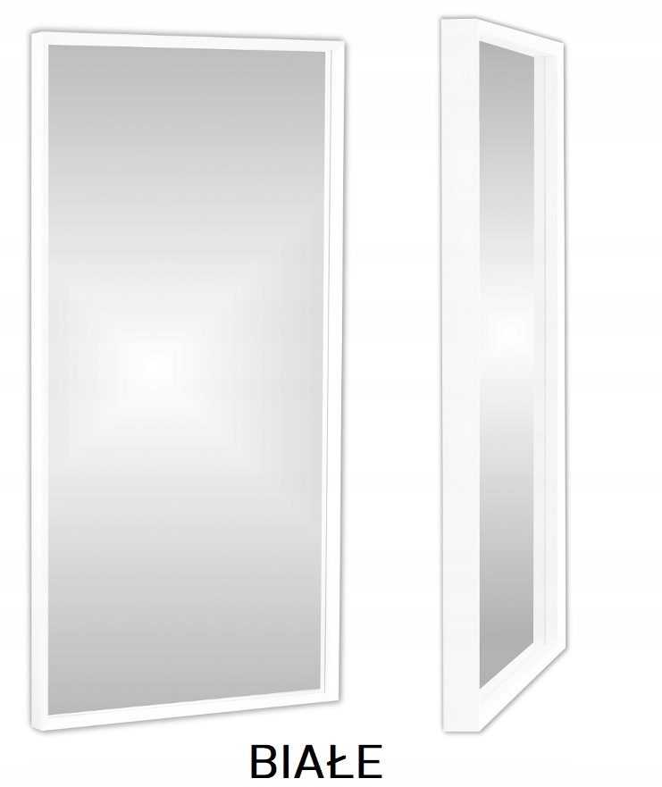 NOWOŚĆ Lustro 140x60 wąska KASETONOWA rama CZARNA Materiał ramy inny materiał