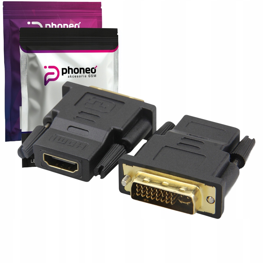 ADAPTER PRZEJŚCIÓWKA KONWERTER PHONEO KARTY GRAFICZNEJ DVI DO HDMI MONITORA