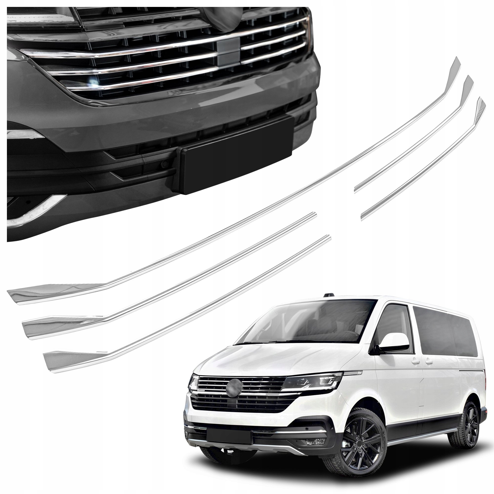 Lišty nárazníka predného pre Volkswagen Caravelle VI T6.1 2019-
