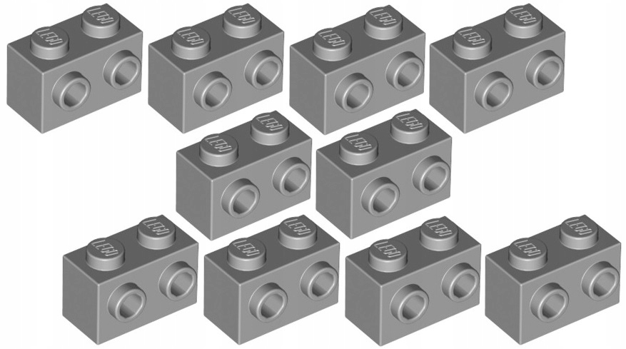

Lego Klocek 1x2 Wypustki J Szary 11211/6015344 x10