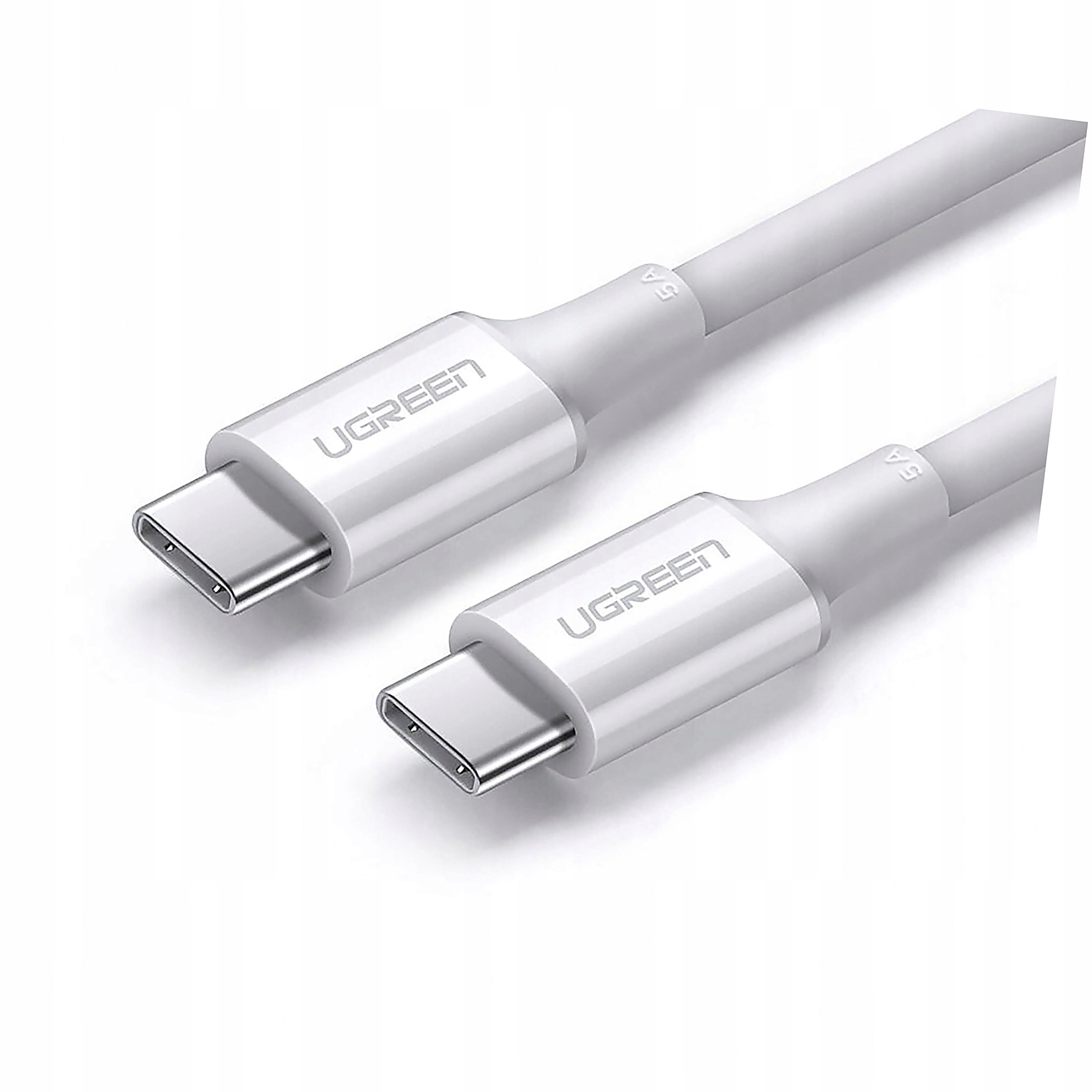 Ugreen kabel przewód Usb Typ C (męski) na Typ C (męski) 1m biały (US300)