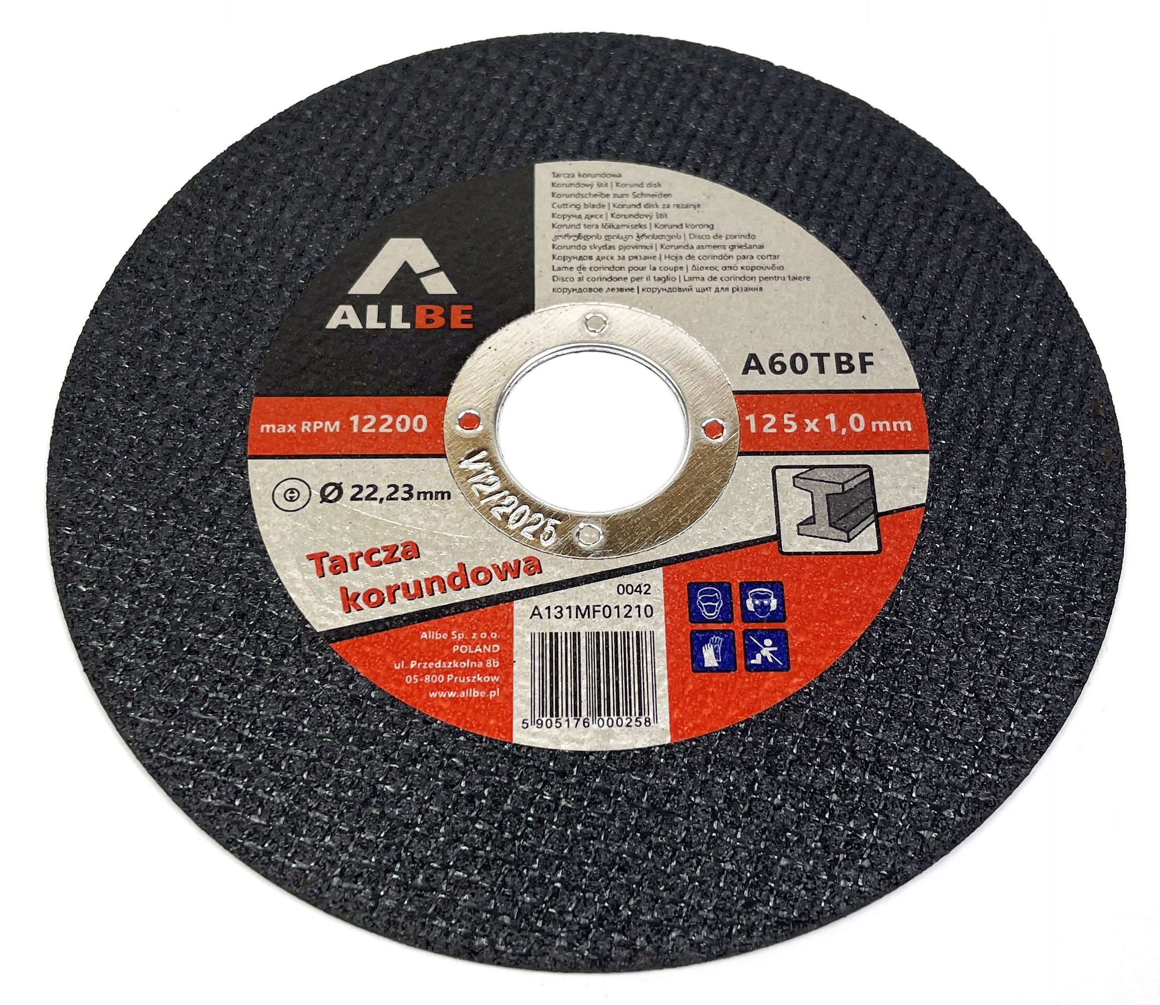 

Tarcza do cięcia metalu stali 125x1.0mm Allbe Pro