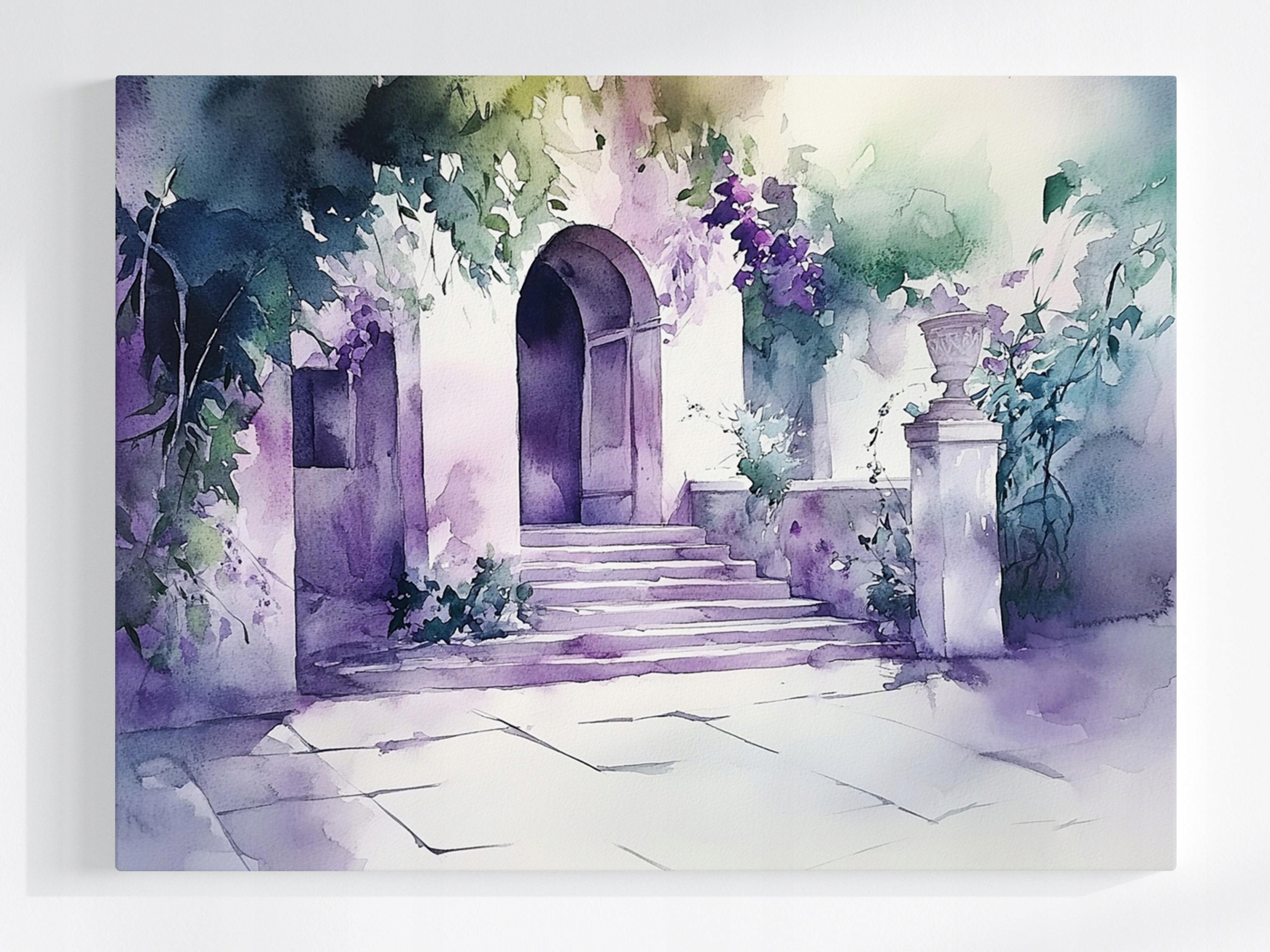 Obraz Na Plátně Canvas Architektura Nádvoří Dům Vchod Schody 100x75