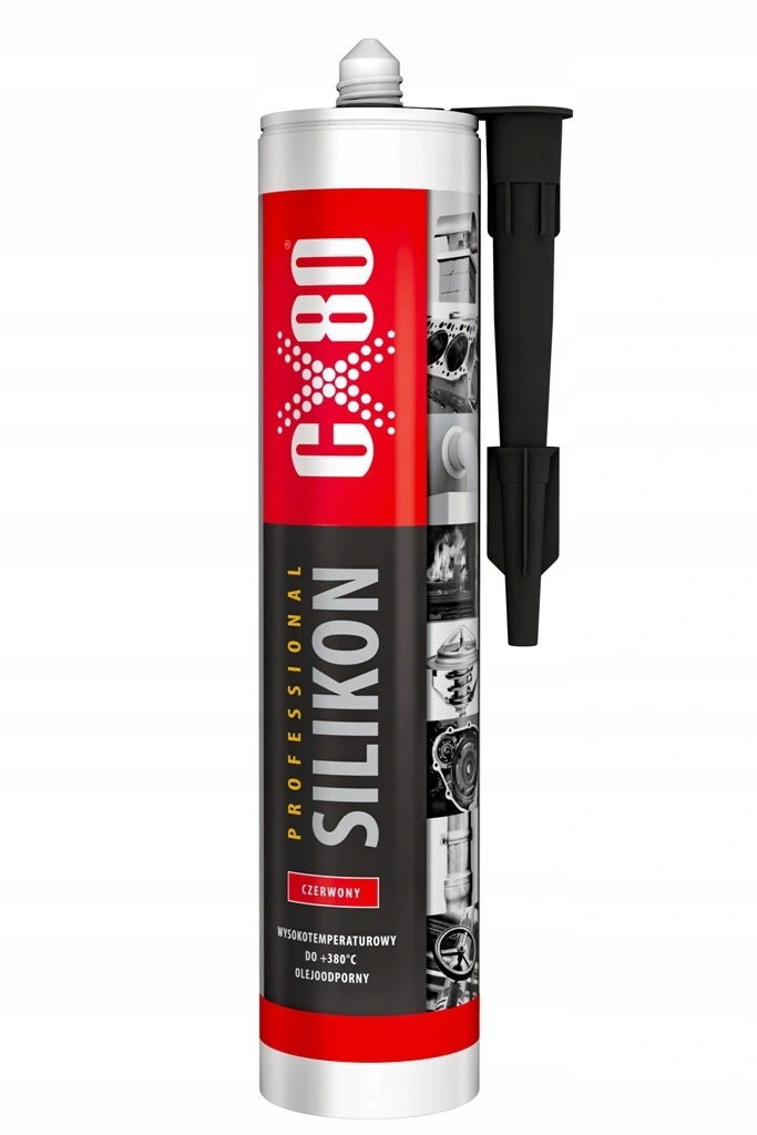 

CX80 silikon wysokotemperaturowy czerwony 310ml