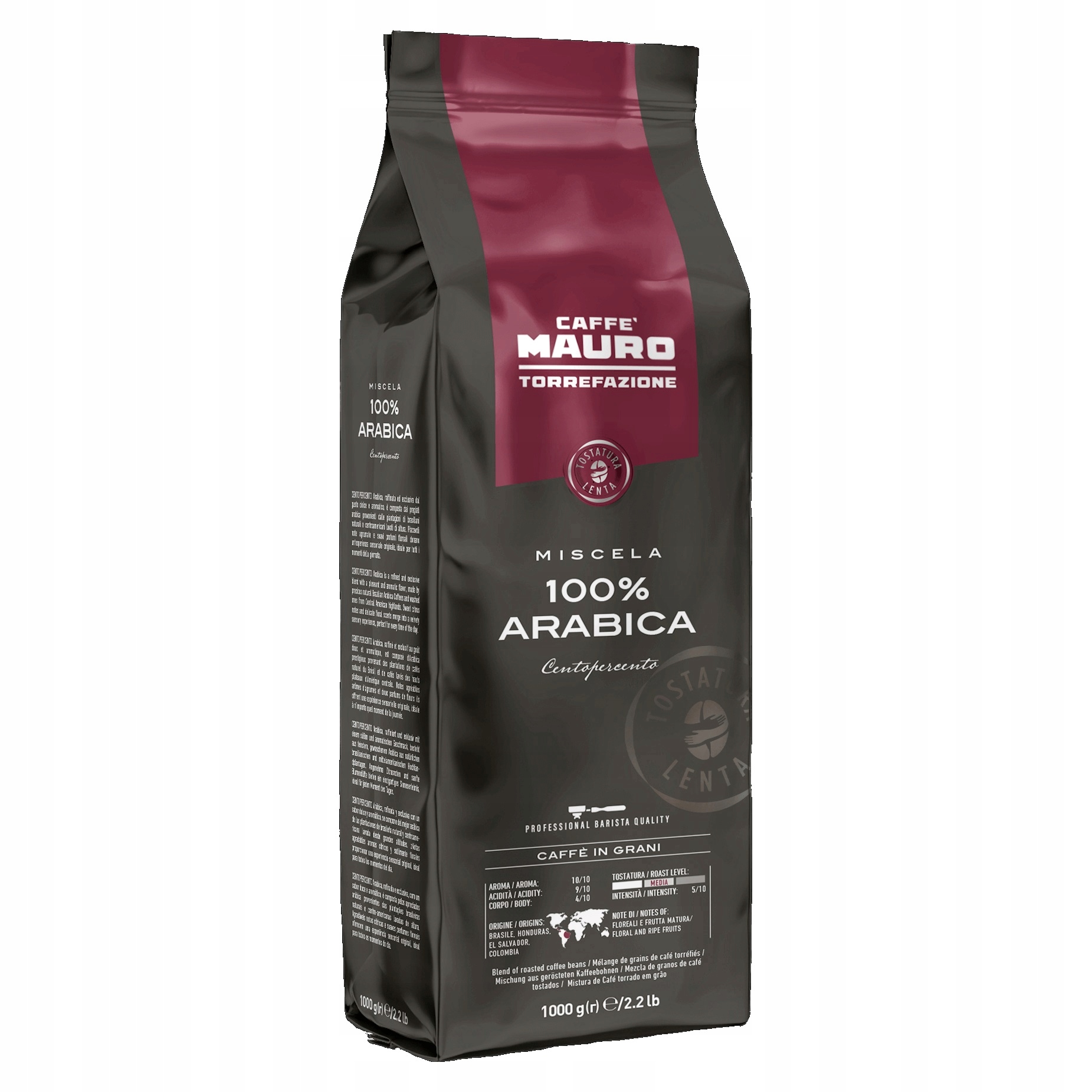 Caffe Mauro Kawa ziarnista 100% Arabica Centopercento 1000g