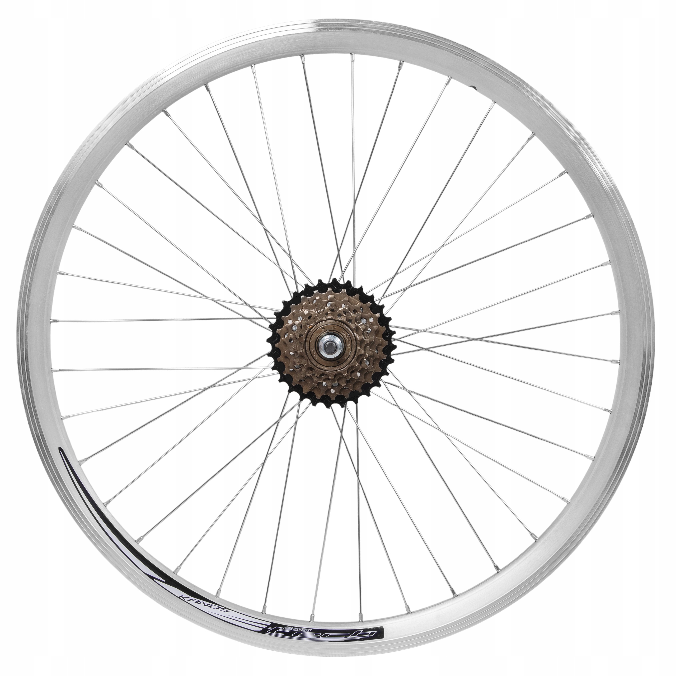 Kolo Na Kolo 26 Palců Zadní Volnoběžka 7 Řadová V-brake Stříbrná