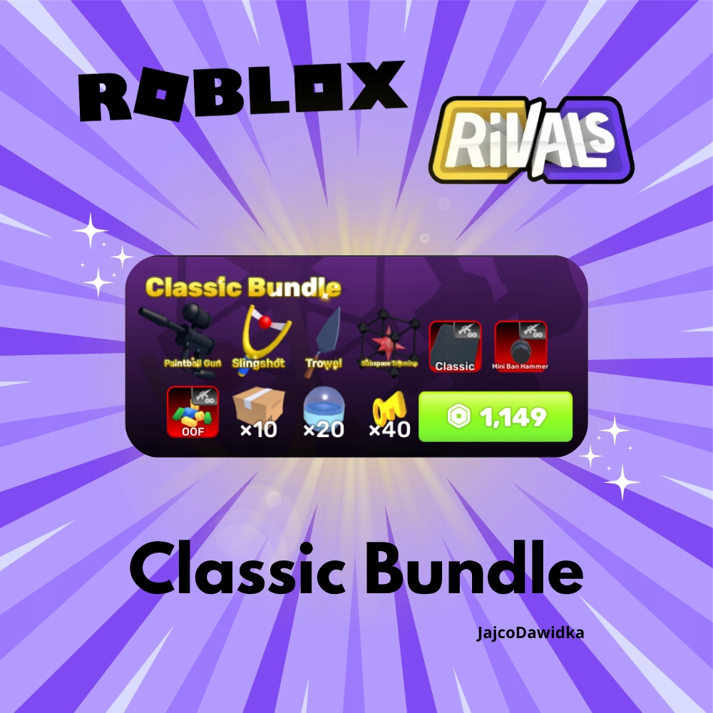 Classic Bundle RIVALS ROBLOX • Cena, Opinie - Allegro