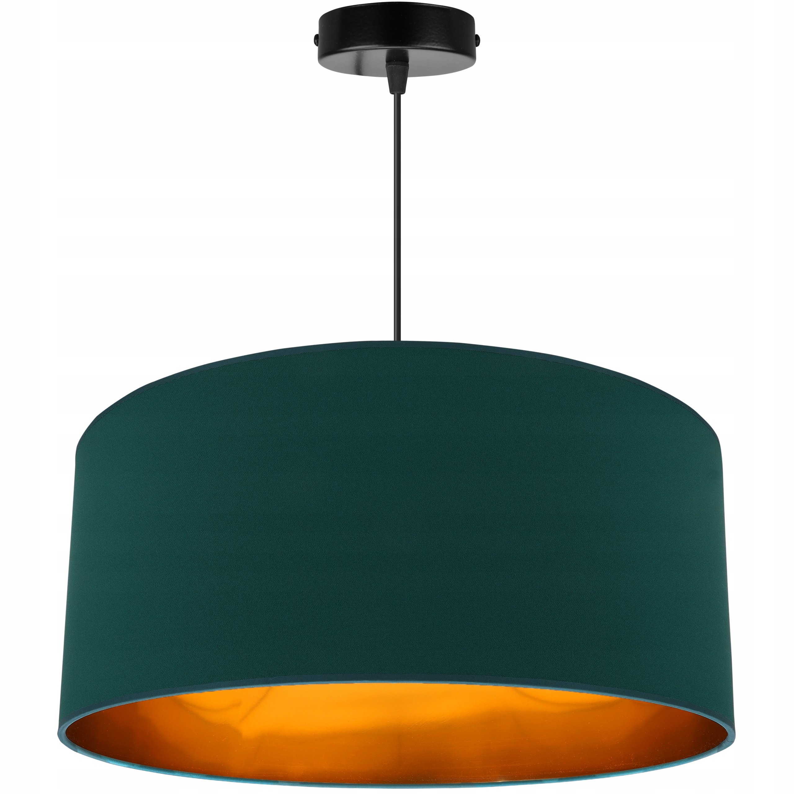 

Lampa Wisząca Sufitowa Żyrandol Złota Abażur Led