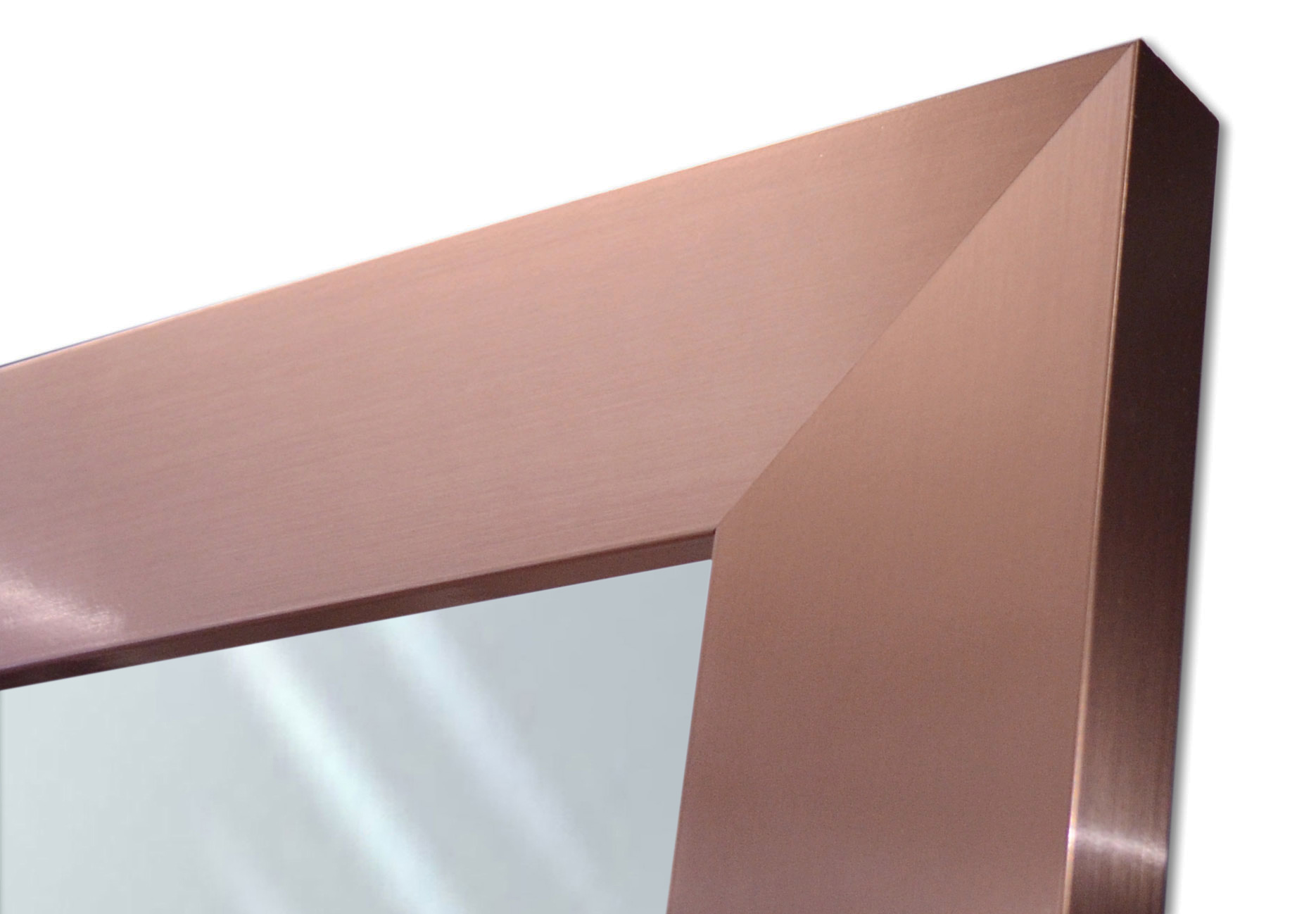 Zrcadlo v rámu 100x50 růžové zlato s vysokým leskem