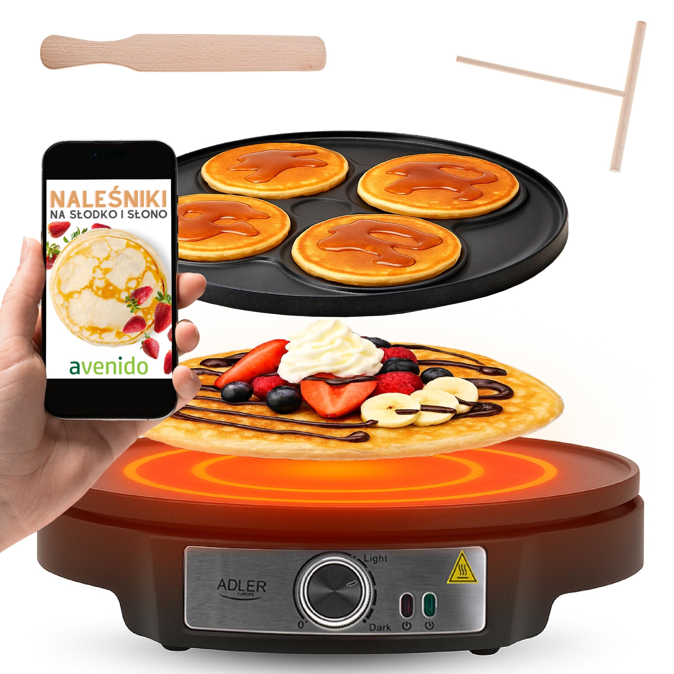 Oboustranná Palačinkovačka 2v1 XXXL 30 cm Pancake Tortilla Termostat na palačinky