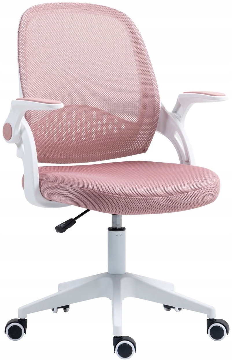 Fotel Biurowy Orbitra Flex 99 Różowy Obrotowy Siatka Tkanina Regulowany