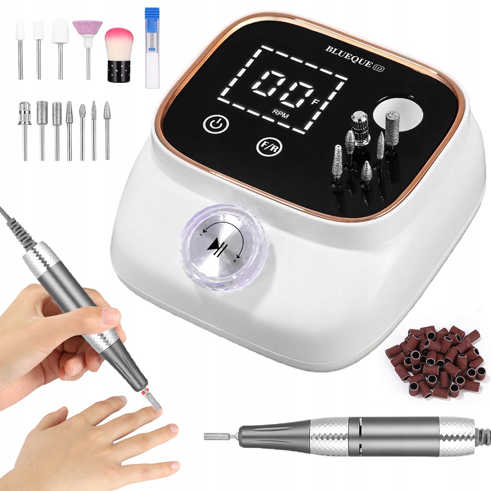 Profesionální Bruska Na Nehty 50 W 45000 Ot/min LCD S Paměťovou Funkcí