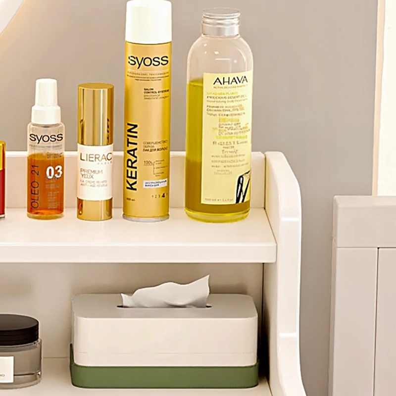 KOZMETIKAI FÉSÜLKÖDŐASZTAL SMINK TÜKÖRREL FEHÉR SKANDINÁV LOFT MODERN Bútor színe fehér