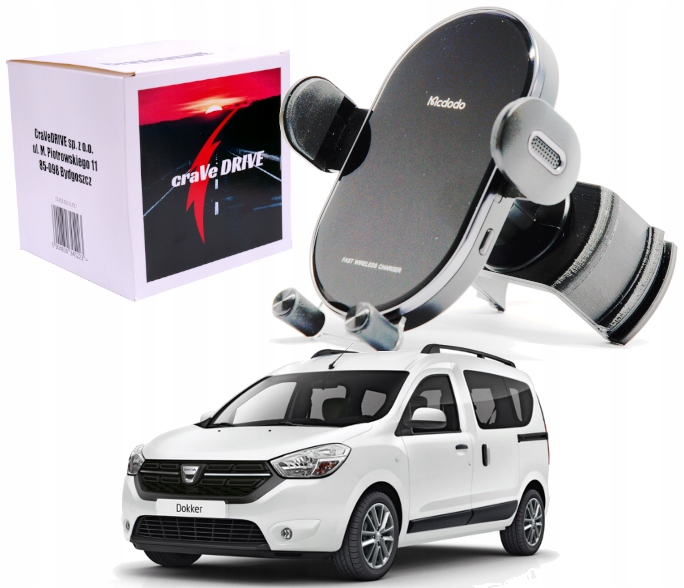 Držák telefonu s nabíjením Dacia Dokker 2017+