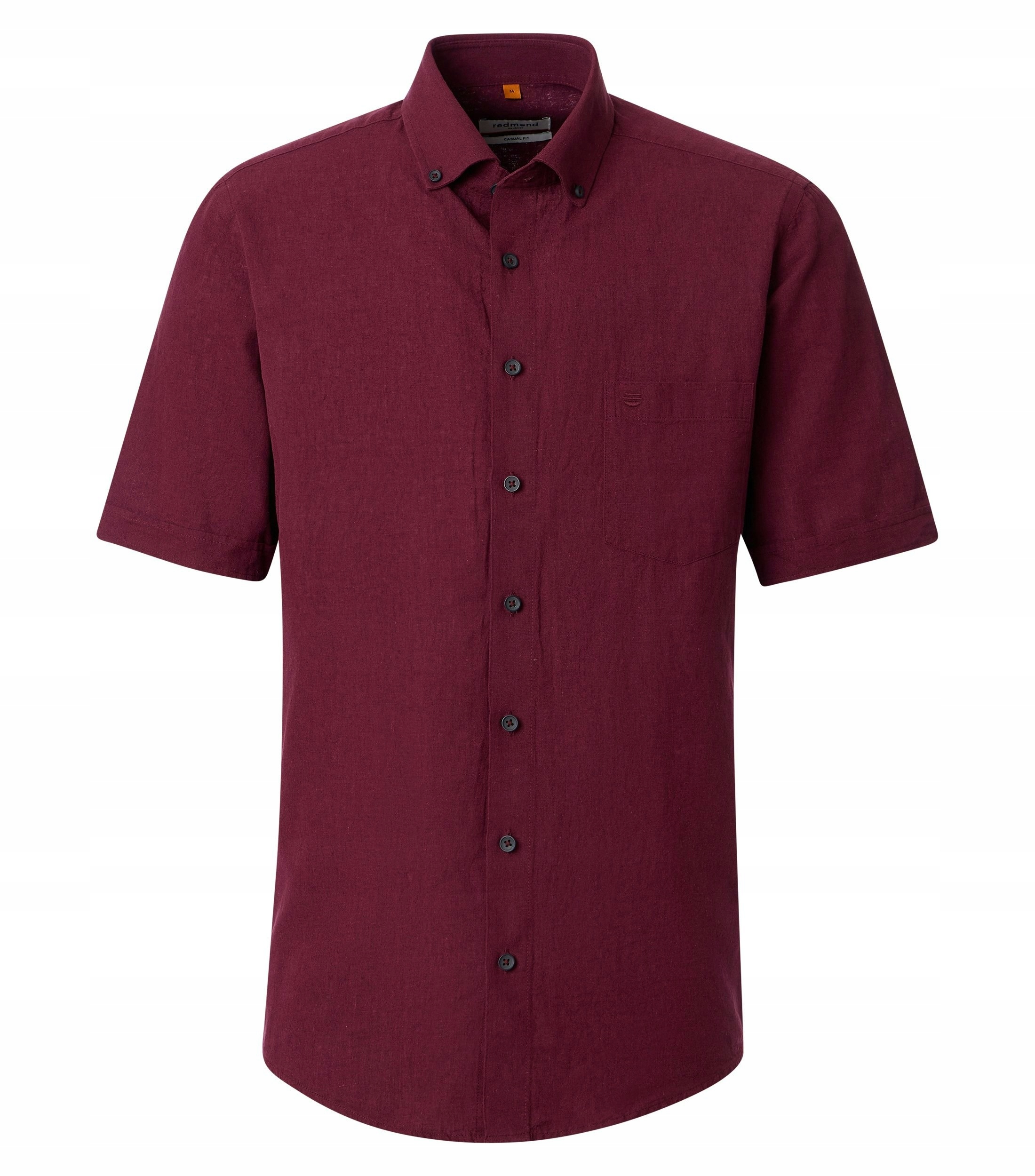 Redmond Velké Rozměry Košile Casual Len Bavlna Červená 3XL 47/48 154 cm