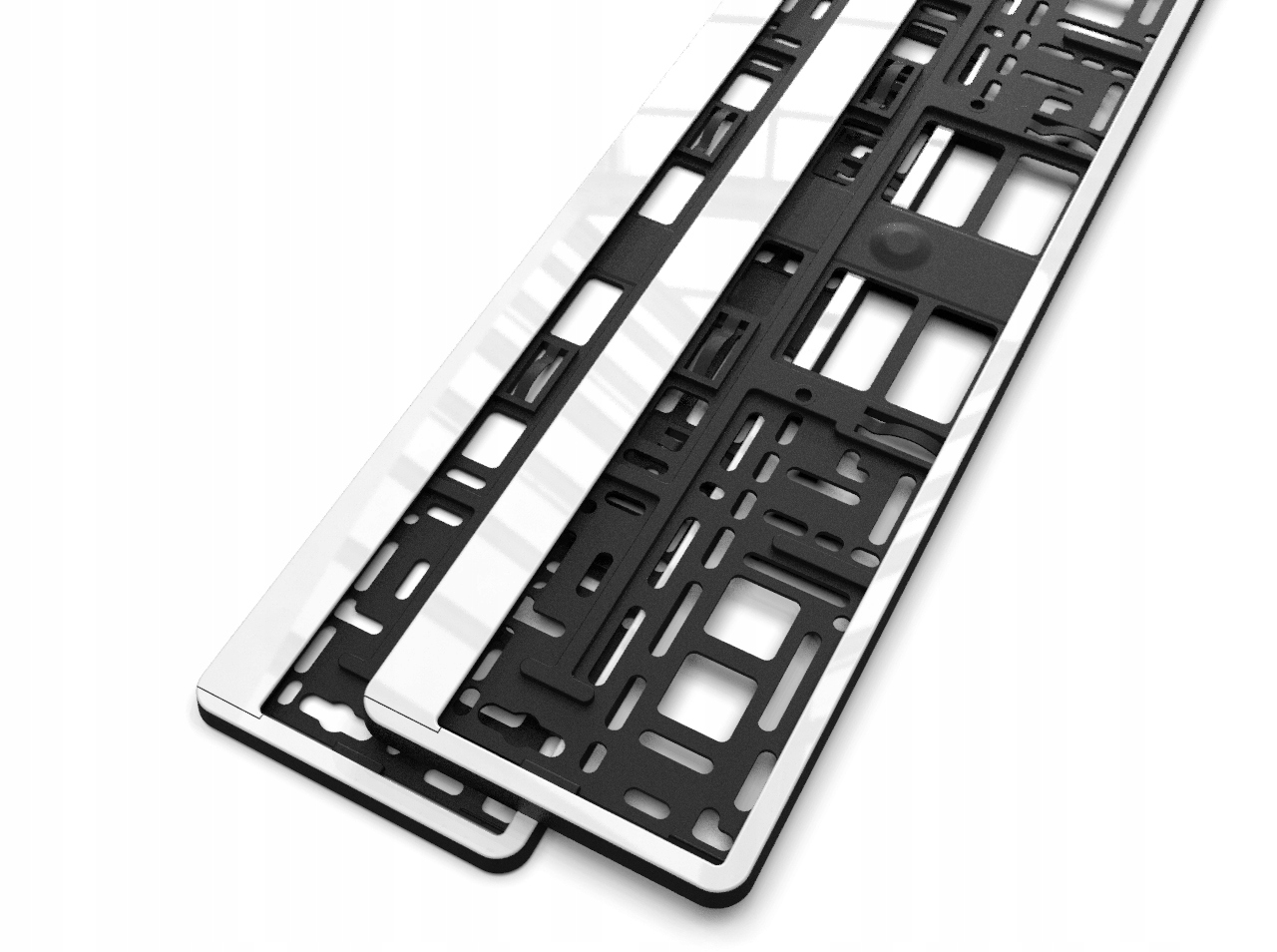 2 X RAMKA POD TABLICE REJESTRACYJNE BIAŁY POŁYSK + 2kpl wkrętów GRATIS Producent Utal