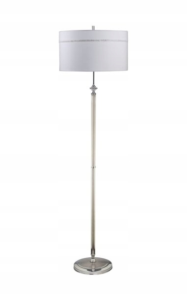Julia II klasyczna lampa podłogowa srebrna chromowana z kryształami 1530