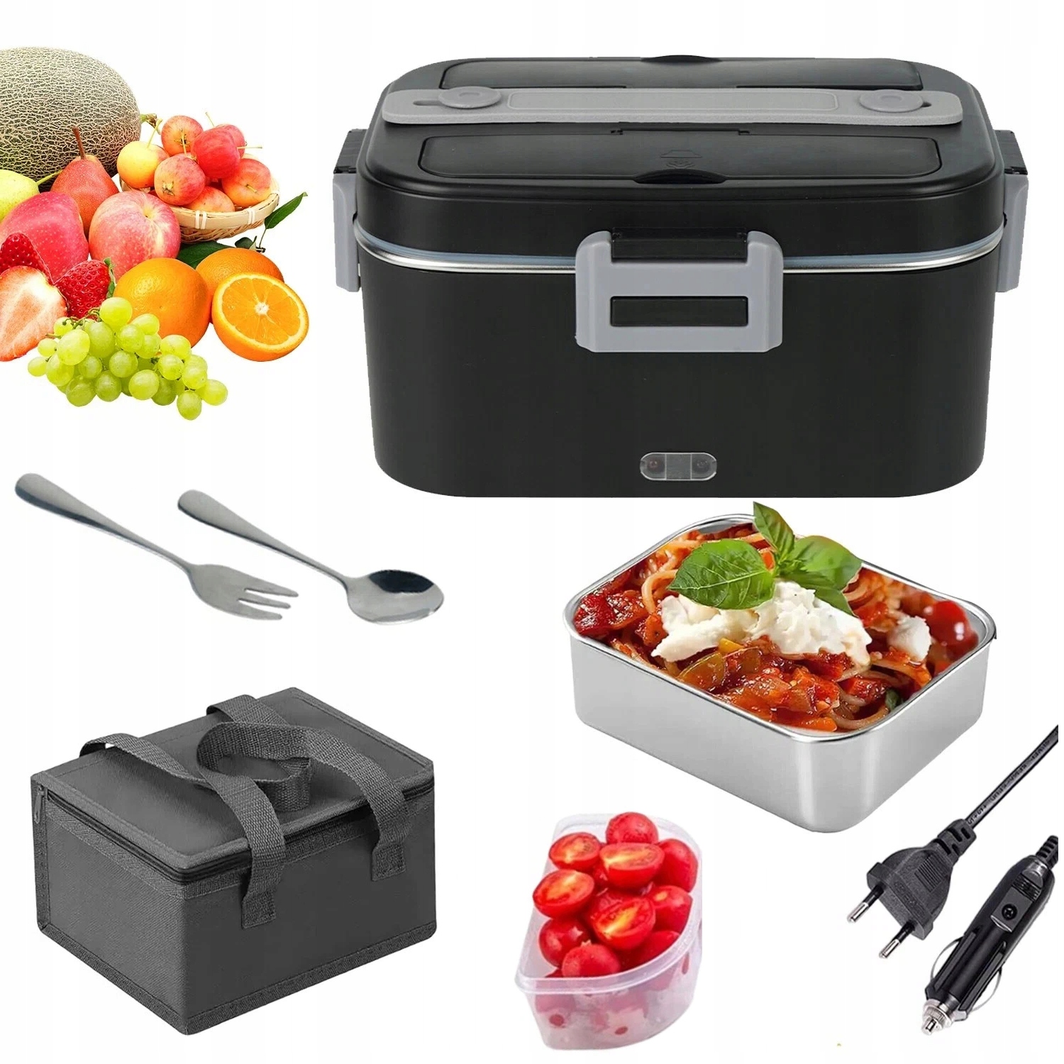 Elektricky Vyhřívaný Obědový Box S Nádobou 1.8 L Do Pracovního Auta