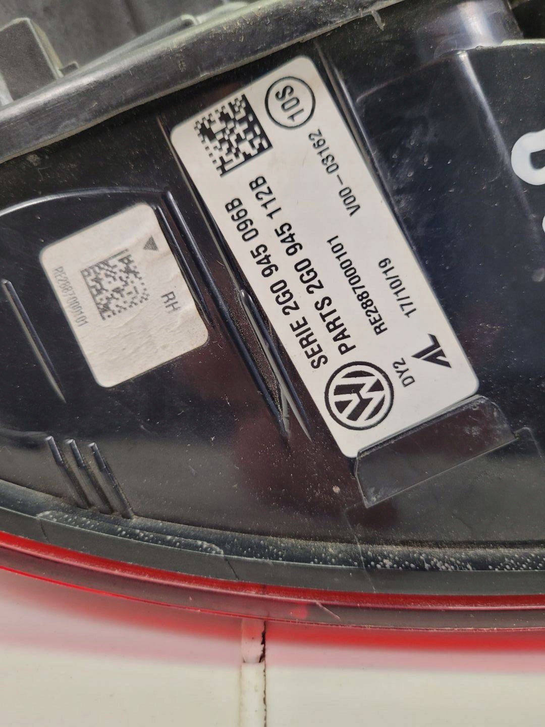 light rear right side Volkswagen Polo 6 2020 2G0945096B