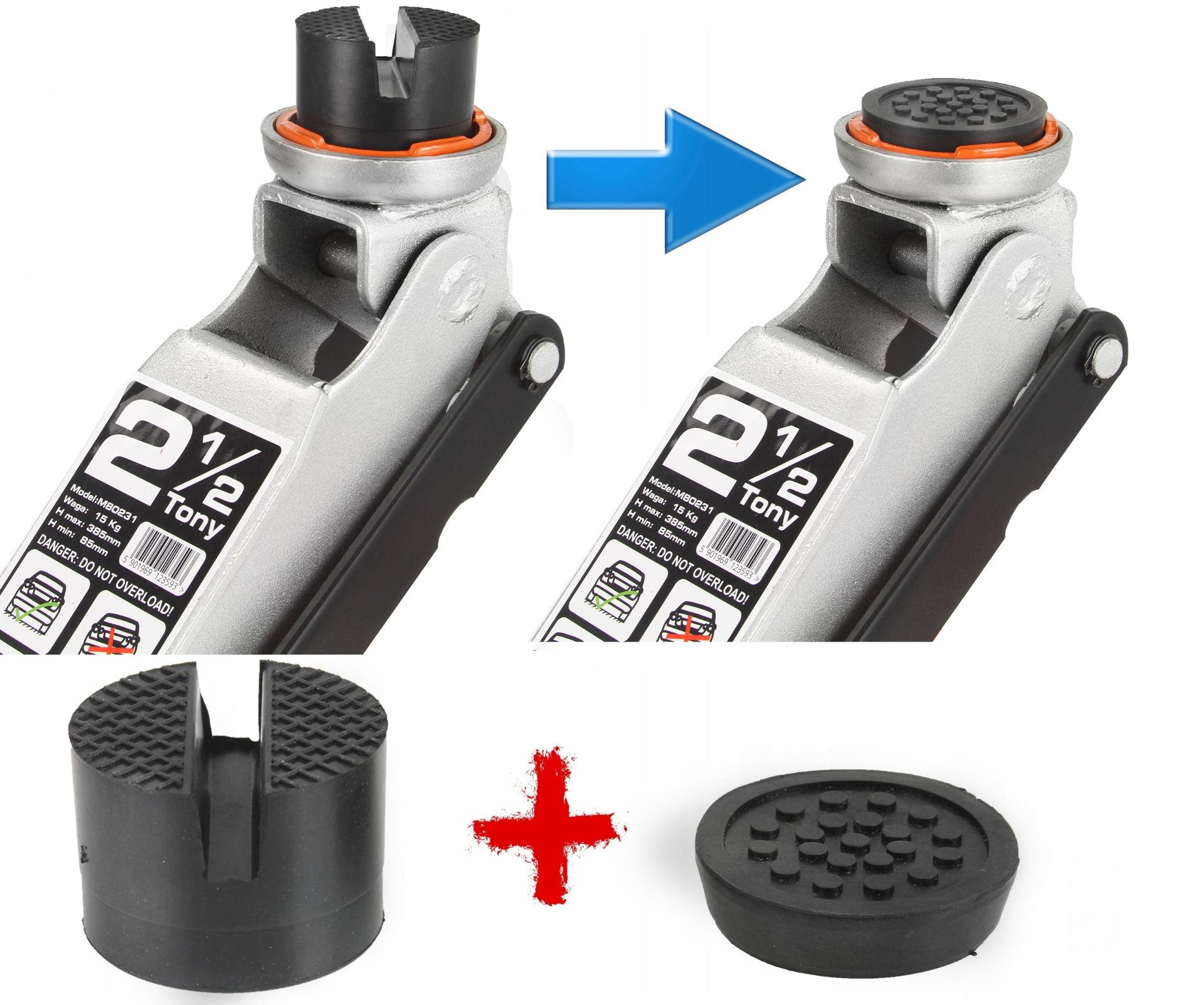 PODNOŚNIK SAMOCHODOWY NISKOPROFILOWY LEWAREK ŻABA WALIZKA BJC 2.5T Minimalna wysokość podnoszenia 85 mm