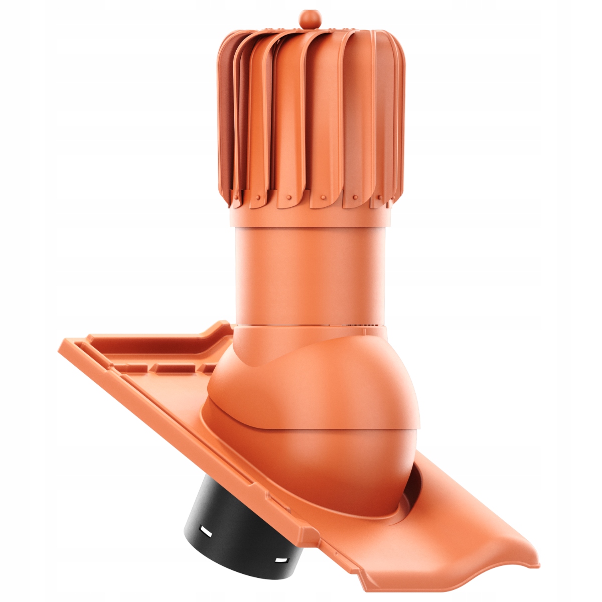 Rotační Větrací komín , podlouhlý, průměr 125 mm, Braas Rubín 9V, Měděný