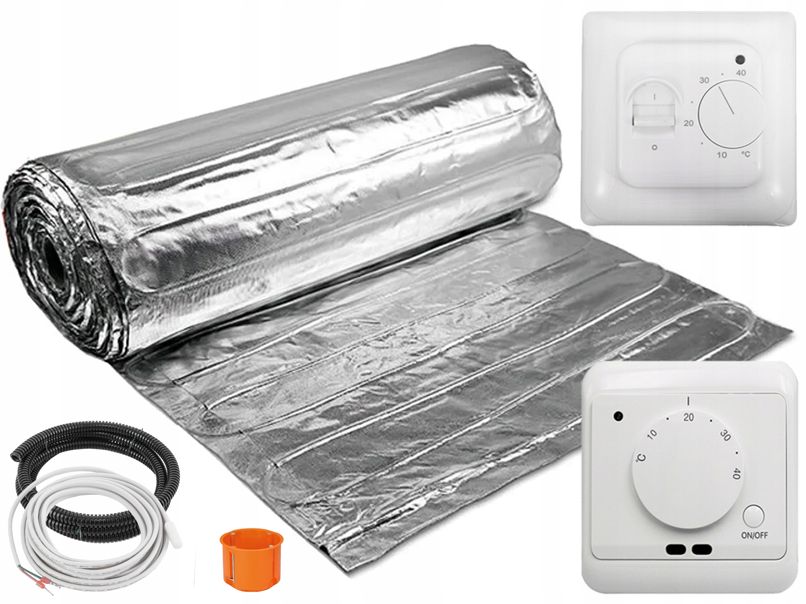 Vykurovacia rohož pod vinylové panely 20m2 150Wm2 40mb Sada regulátorov