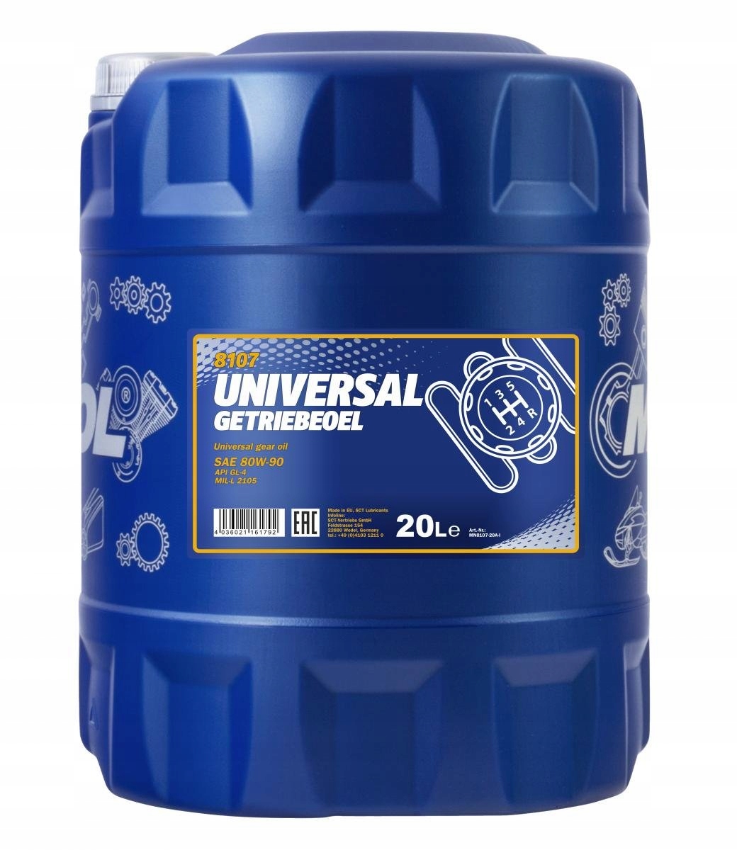 MANNOL 80W90 20L. MN8107-20 UNIVERSAL GETRIEBEOEL