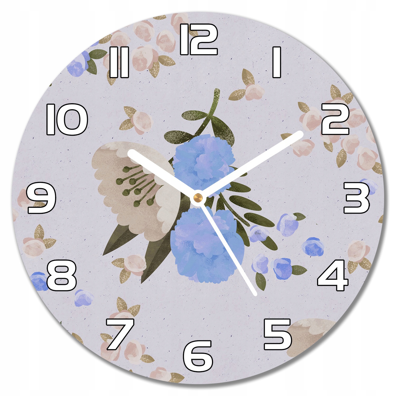 

Cichy zegar ścienny Niebieskie Kwiaty Maku f30