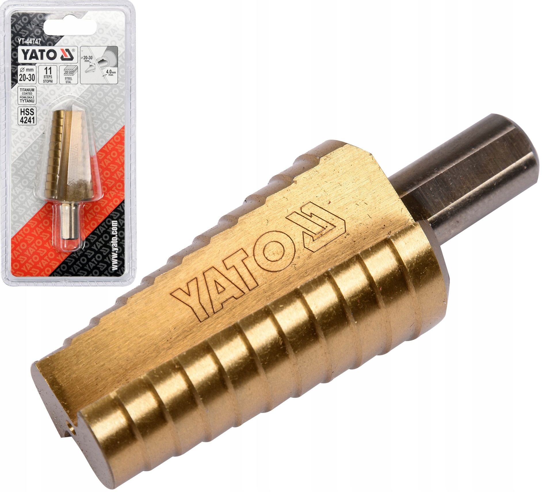 

Yato Wiertło Stopniowe Hss Stożkowe Tytan 20-30 mm