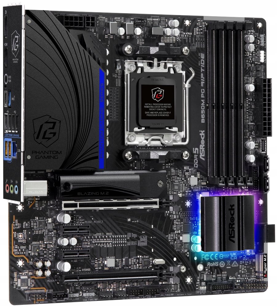 ASRock B650M Pg Riptide Amd B650 AM5 4x DDR5 DIMM 2x M.2 Hdmi D