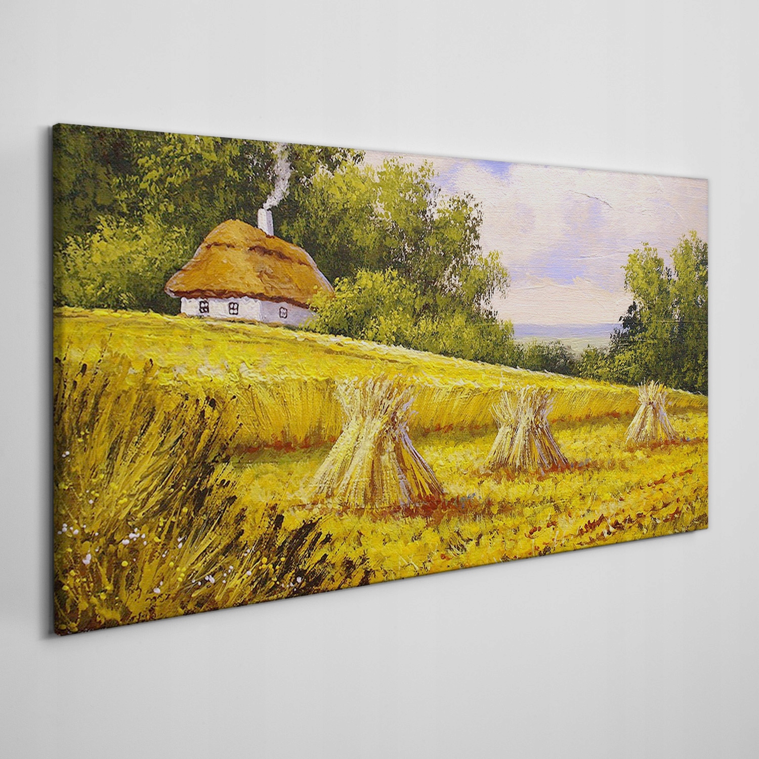 

Obraz na płótnie Malarstwo chata wieś 100x50 cm