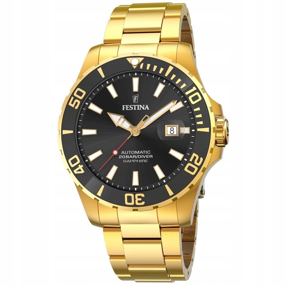 Pánské Hodinky Festina F20533-2 zlatý náramek