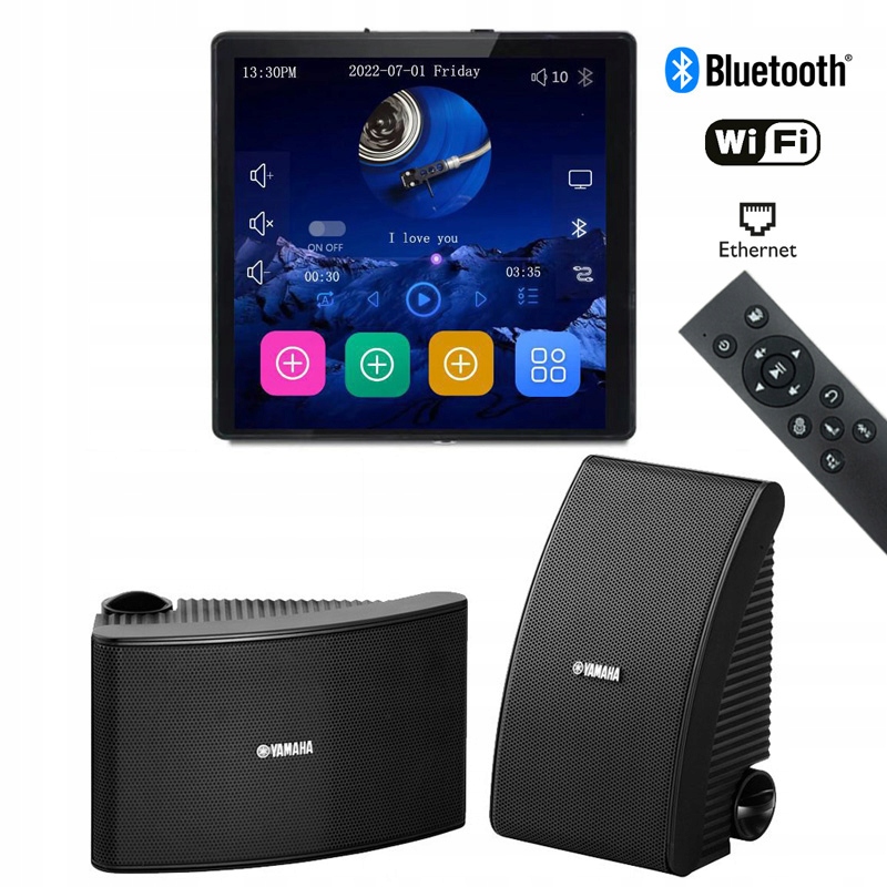 Hifi Music Podomítkové Internetové Rádio Wifi Bt 2 Reproduktory Yamaha 40W