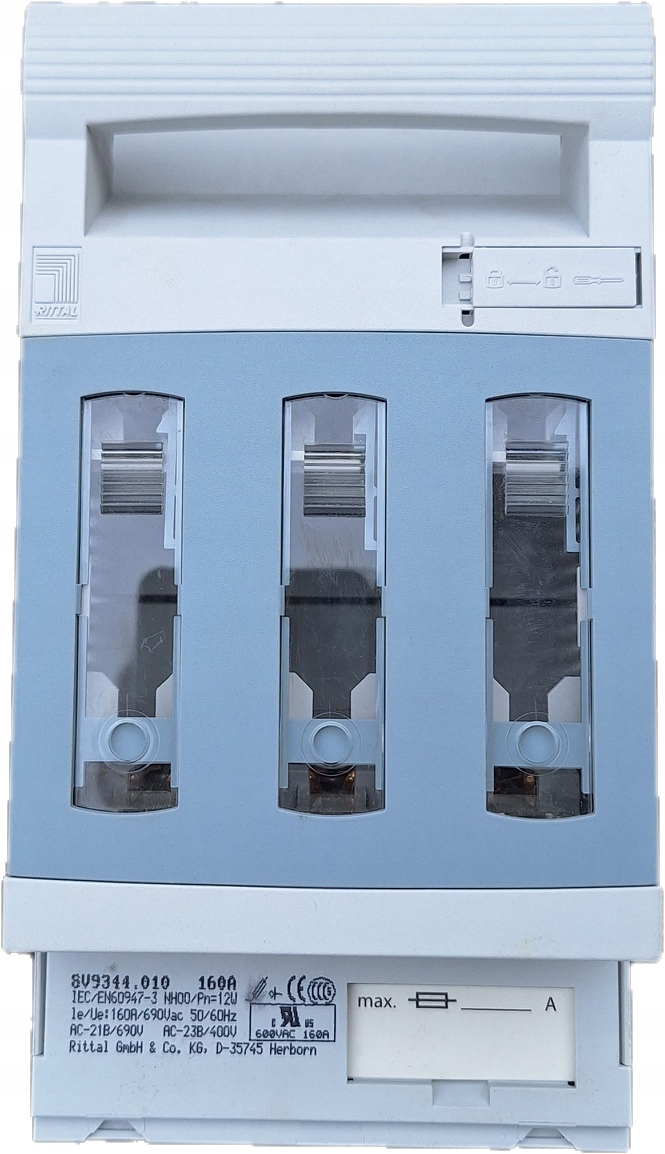 Rittal Sv 9344.010 Pojistkový odpojovač NH00 160 A 690 V 3P
