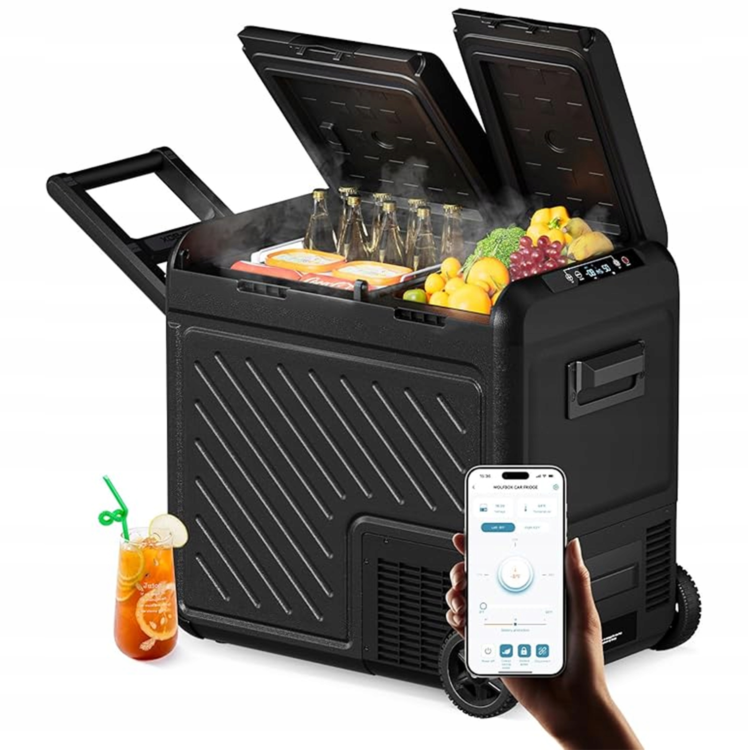 Autochladnička Turistická přenosná s kolečky velká Wolfbox 55 L