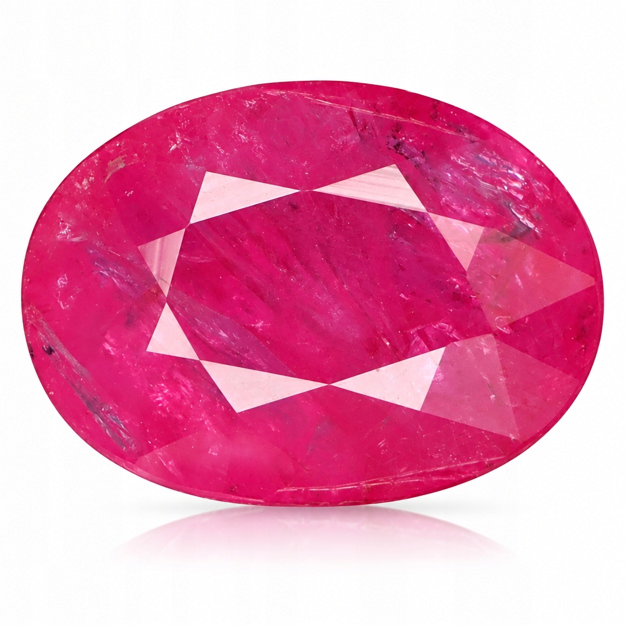 Přírodní Rubín 3.79 ct Růžový Ovál Mosambik I3 certifikát Wbd