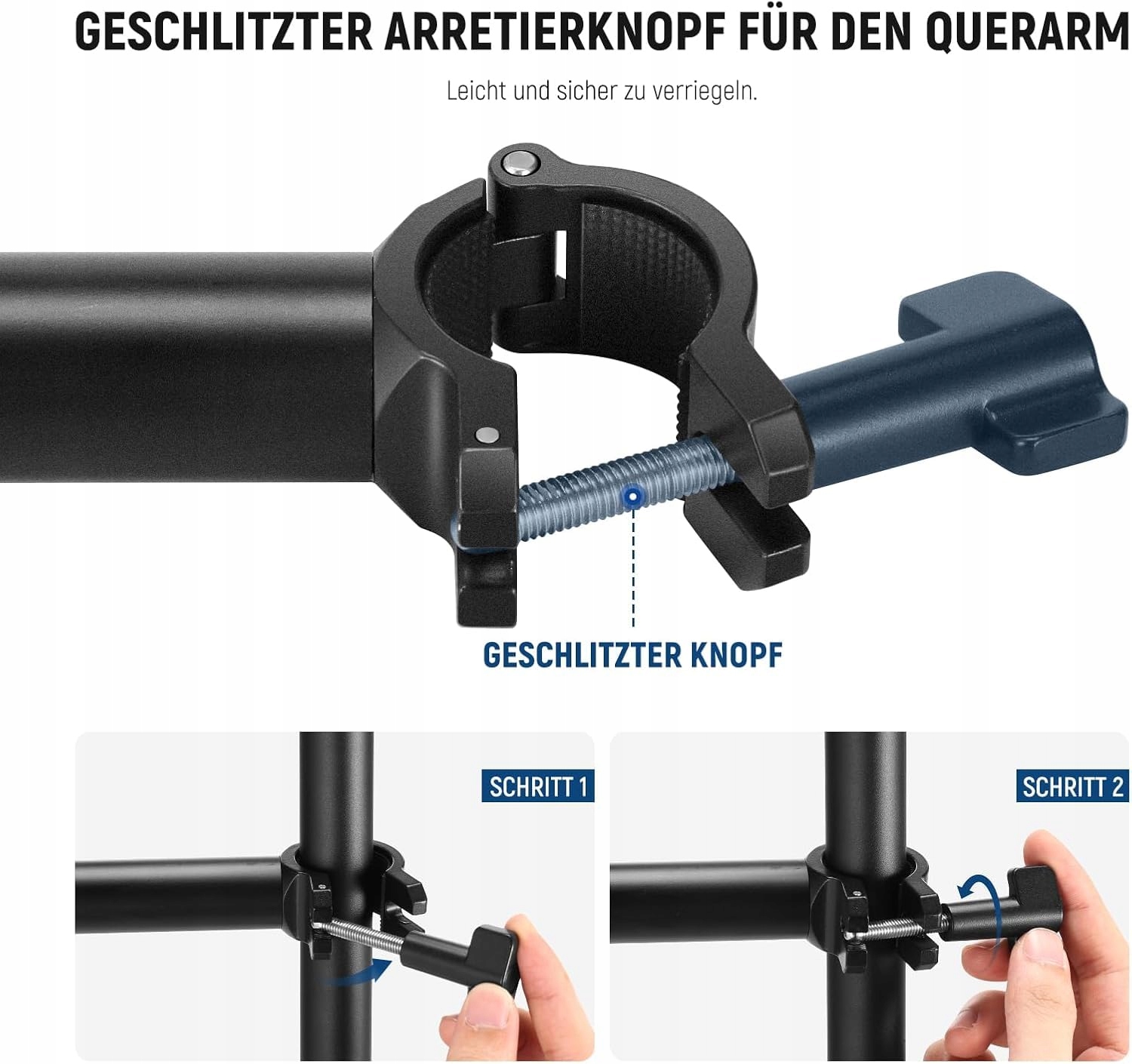 NEEWER Uchwyt Kamery Nad Glową Z Ramieniem Telefonu 56cm 180° 360° — miniatura 6