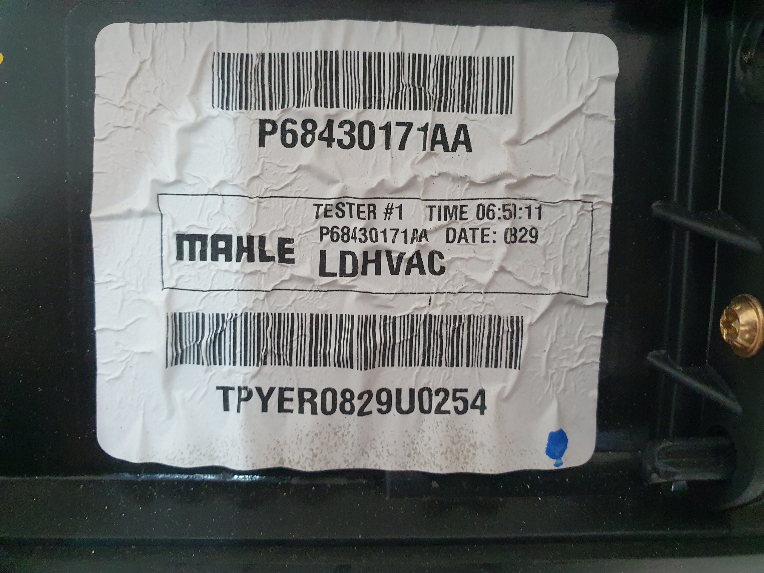 DODGE CHALLENGER 3.6 15- heizgebläse DMUCHAWA 68430171AA