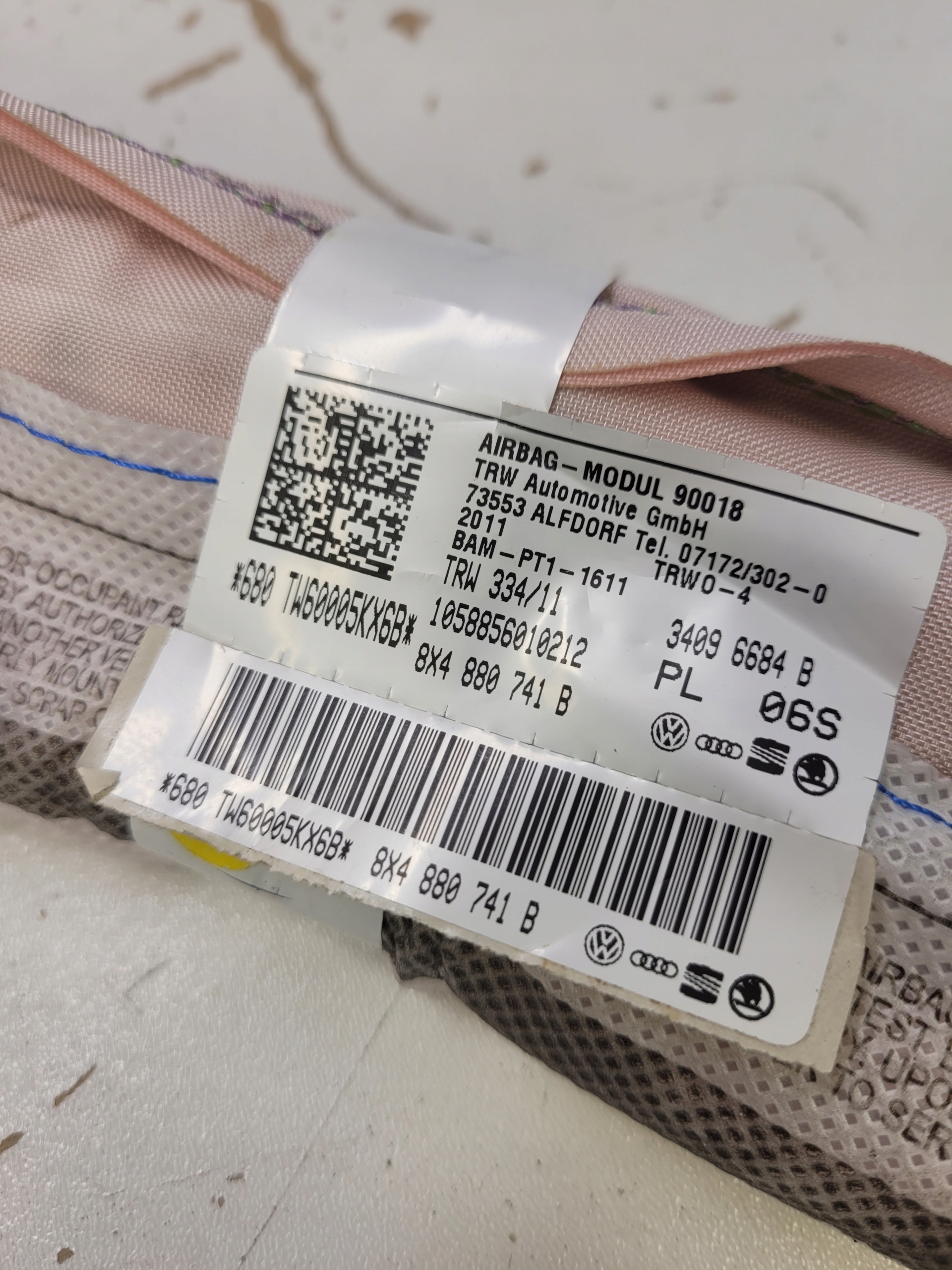 DACHVORHANG AIRBAG LINKS AUDI A1 8X 5-TÜR 8X4880741B